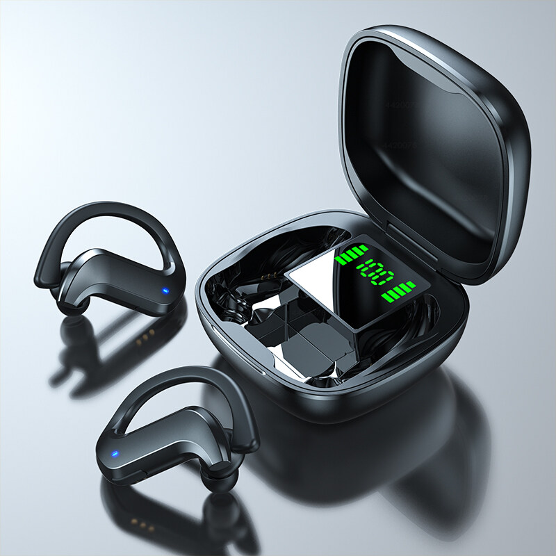 Mini born True Wireless Earbuds Mini Bluetooth Earphone Stereo Headphone Bluetooth 5.0 Sport Earpiece Binaural Call Earbuds Ear Hook Small Invisible Headset with Microphone Charging Case
